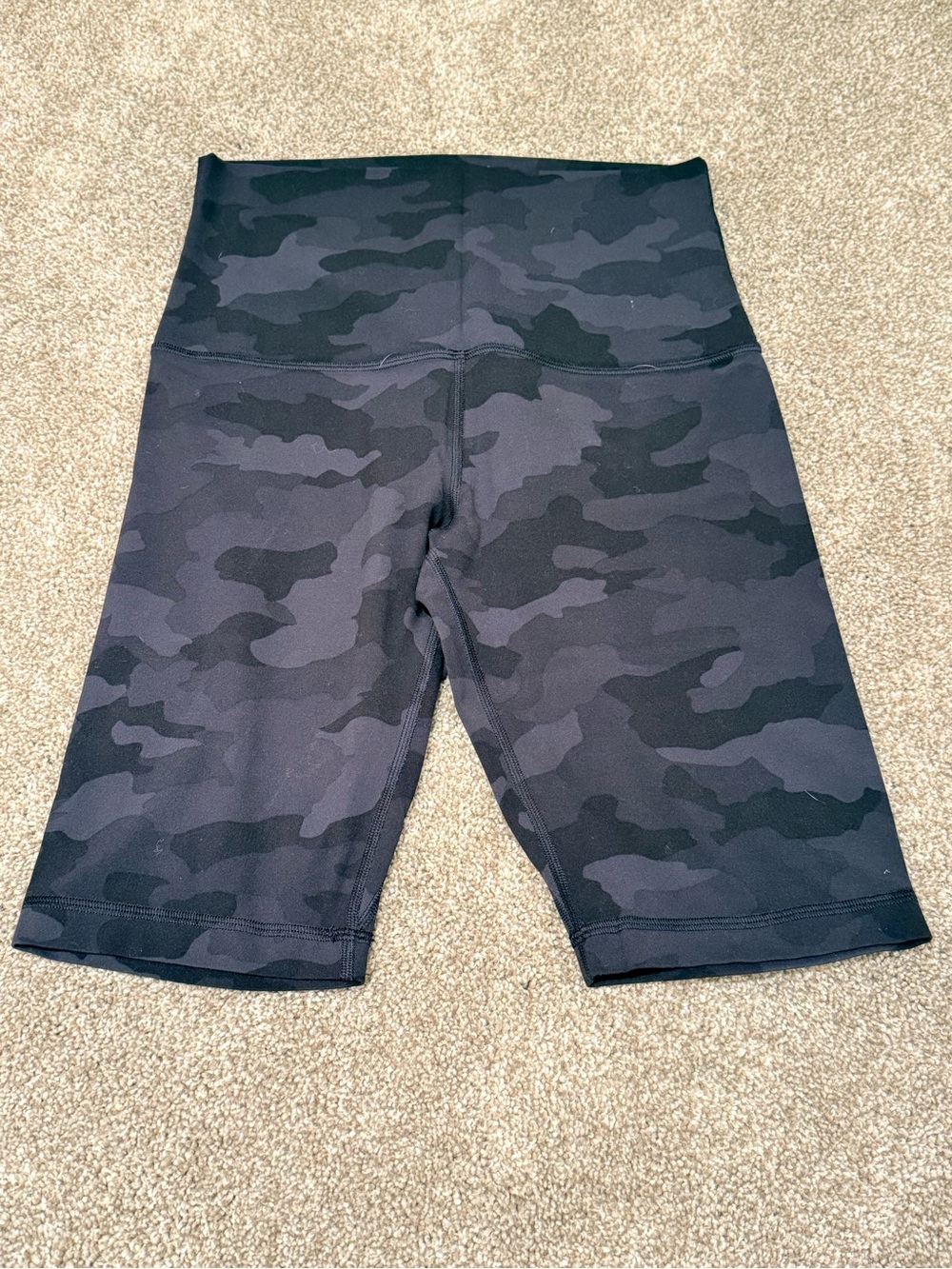 lululemon athletica Black Gray Camo High-Rise Bike Shorts